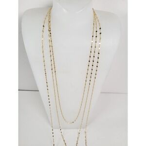 Karizia SPA Italy 925 Vermeil Necklace Lot 3 Long Sterling Chains‎ 24 29 40 Inch